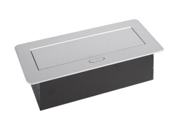 Elektrická zásuvka 2x 230V 2x USB A/C stříbrná 